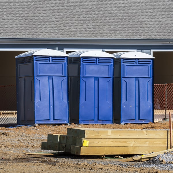 how often are the porta potties cleaned and serviced during a rental period in Lawrence Ohio